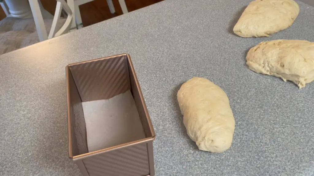 shaping bread loaf